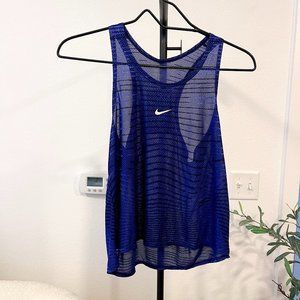 Nike Pro Dri-Fit Run Division Crop Tank Royal Blue | XS NWT